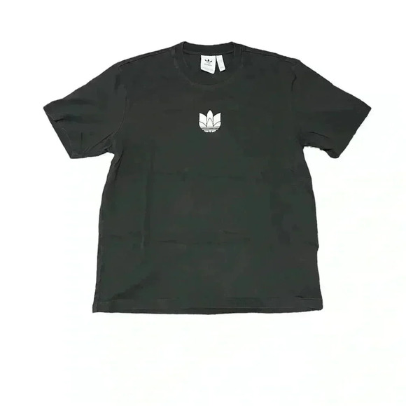 Adidas Bold T-Shirt Adult Large Black Embroidered Wire Logo Crewneck Top Men - Picture 1 of 2